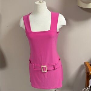 Joseph Ribkoff Chic Pink Mini Dress GoGo Style